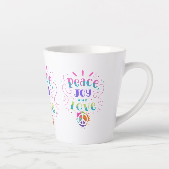 Peace Liebe Freude Tasse Kaffeetasse Zen Hippie (Rechts)