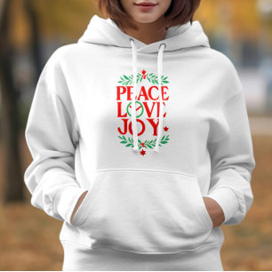 Peace Liebe Freude Weihnachten Feiertag Hoodie