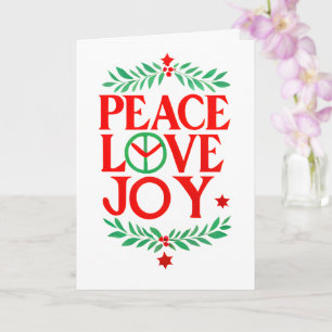 Peace Liebe Freude Weihnachten Feiertag Karte