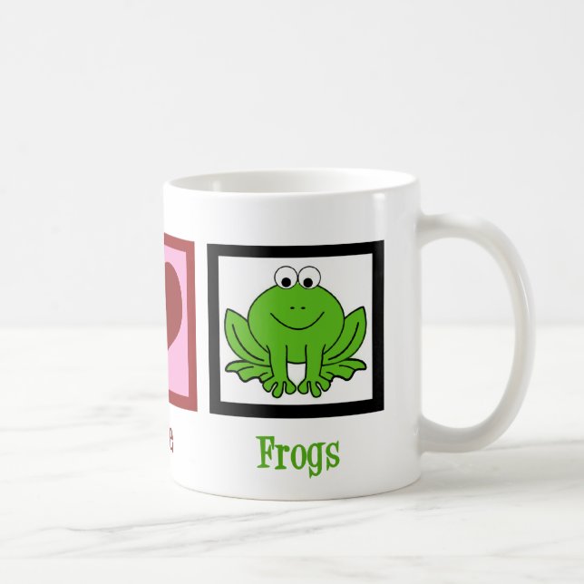 Peace Liebe Frogs Kaffeetasse (Rechts)