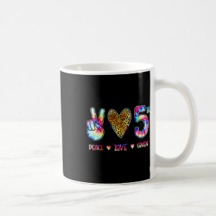 Peace Liebe Fünfte Stufe auf Schulspende zurück Kaffeetasse