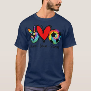 Peace Liebe Fußball Gefärbte Krawatte Design Fraue T-Shirt