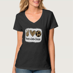 Peace Liebe Fußball Niedlich für weibliche Teen Gi T-Shirt
