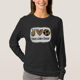 Peace Liebe Fußball Niedlich für weibliche Teen Gi T-Shirt