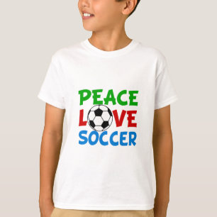 Peace Liebe Fußball Niedlich Kinder T-Shirt