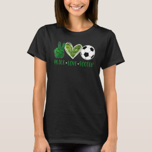 Peace Liebe Fußball Niedliches Design für Teen Gir T-Shirt