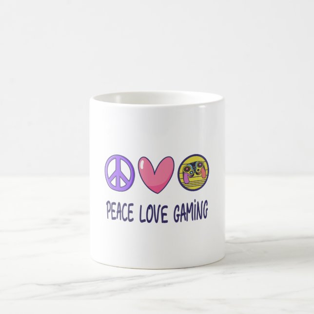 Peace Liebe Gaming Kaffeetasse (Mittel)
