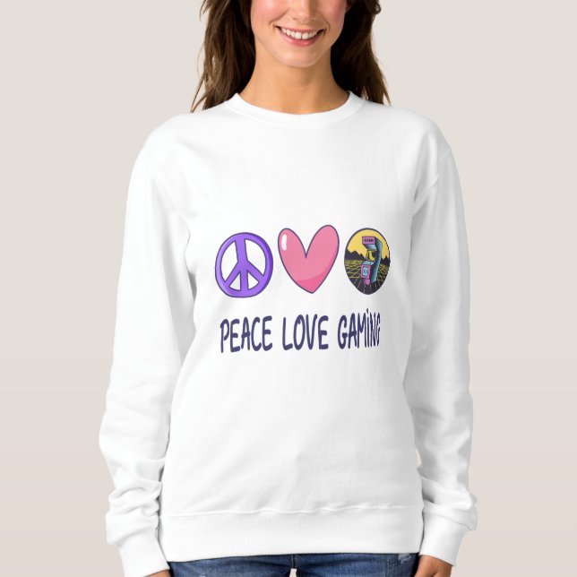 Peace Liebe Gaming Sweatshirt (Vorderseite)