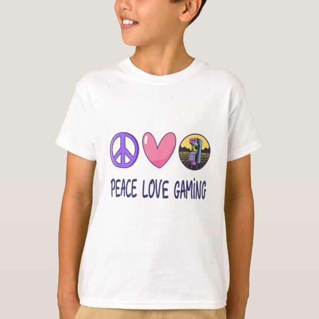 Peace Liebe Gaming T-Shirt (Vorderseite)