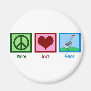 Peace Liebe Gänse Magnet
