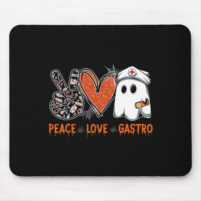 Peace Liebe Gastro Ghost Nurse Gastroenterologie H Mousepad (Vorne)