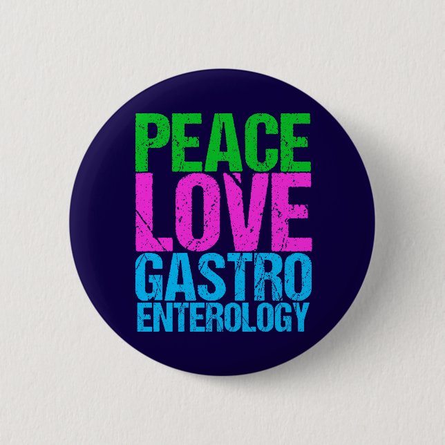 Peace Liebe Gastroenterology Button (Vorderseite)
