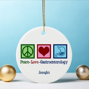 Peace Liebe Gastroenterology Keramik Ornament