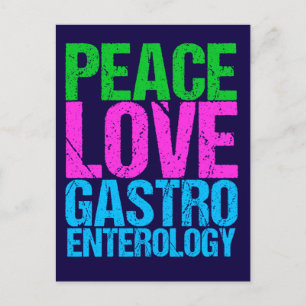 Peace Liebe Gastroenterology Postkarte