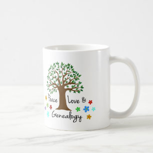 Peace Liebe Genealogie Familienbaum Spaß Tasse
