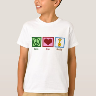 Peace Liebe Giraffen Niedlich Giraffe Kids T-Shirt