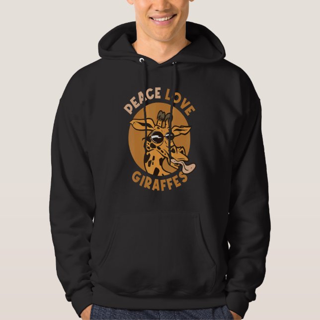 Peace Liebe Giraffes Hoodie (Vorderseite)