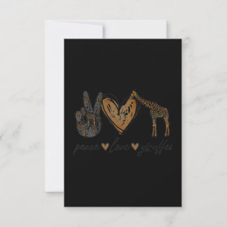 Peace Liebe Giraffes Karte