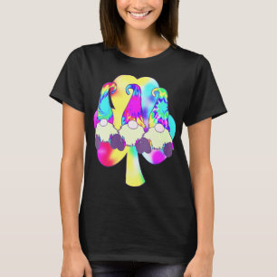 Peace Liebe Gnome Rainbow Clover Hippie Gnome Deco T-Shirt