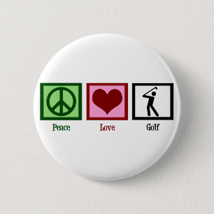 Peace Liebe Golf Button