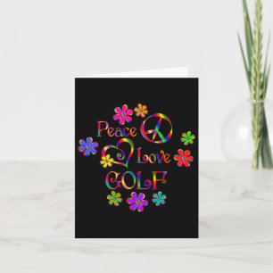 Peace Liebe Golf Karte
