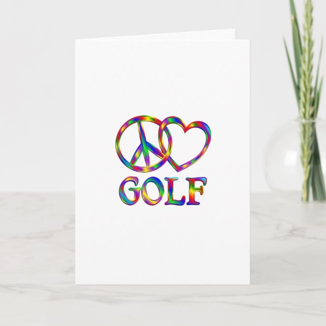 Peace Liebe Golf Karte (Vorderseite)