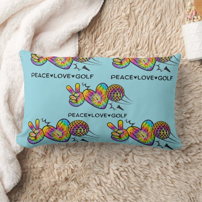 Peace Liebe Golf Krawatte Dye Lendenkissen (Decke)
