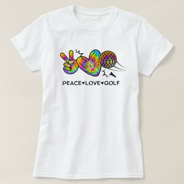 Peace Liebe Golf Krawatte Dye T-Shirt (Design vorne)
