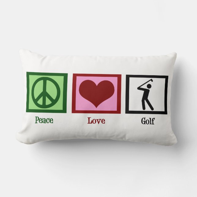 Peace Liebe Golf Lendenkissen (Vorderseite)