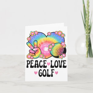 Peace Liebe Golf Lover 60er 70er Hippie Outfit Nie Karte