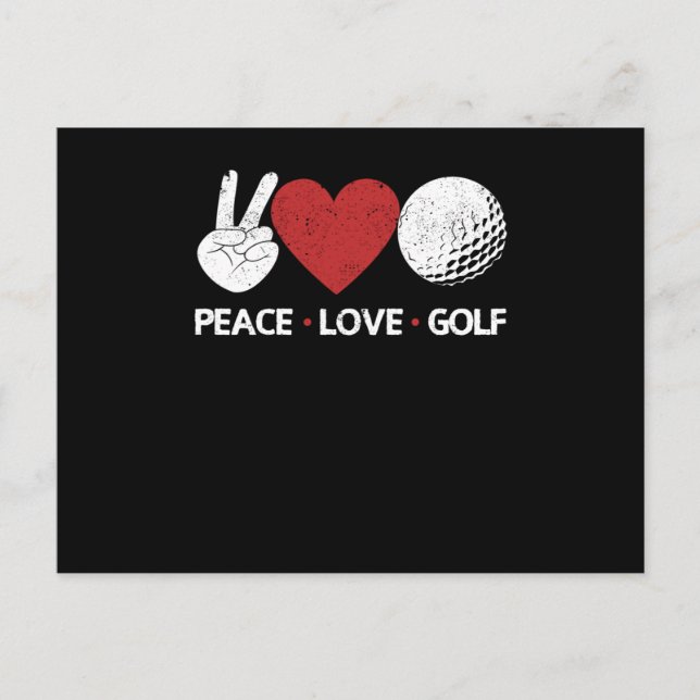 Peace Liebe Golf Lovers Fantastische Bergwelten im Postkarte (Vorderseite)