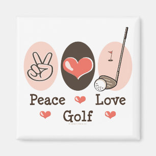 Peace Liebe Golf Magnet