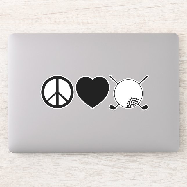 Peace Liebe Golf Vinyl Sticker (Computer)