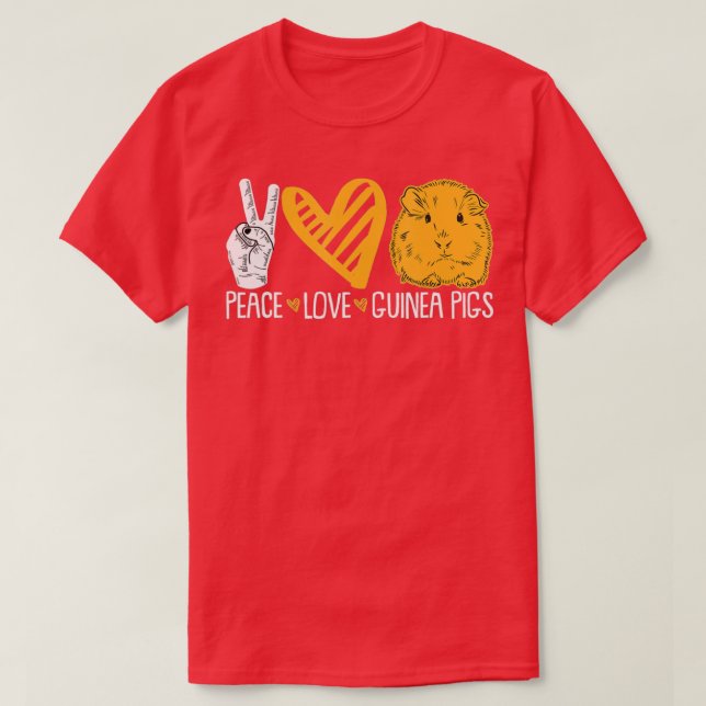 Peace Liebe Guinea Guinea Lover - 7 T-Shirt (Design vorne)