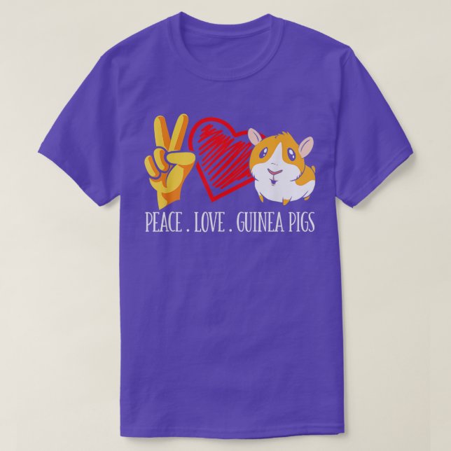 Peace Liebe Guinea Pig Funny Guinea Pig T-Shirt (Design vorne)