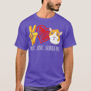 Peace Liebe Guinea Pig Funny Guinea Pig T-Shirt