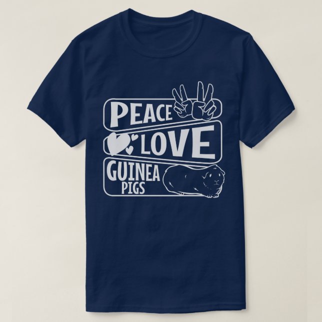 Peace Liebe Guinea Pigs Premium4324 T-Shirt (Design vorne)
