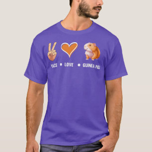Peace Liebe Guinea Schweine Niedliche Guinea Schwe T-Shirt