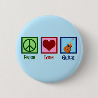 Peace Liebe Guitar Niedlich Blue Gitarrist