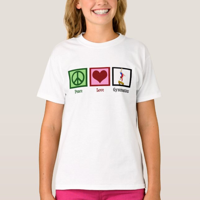 Peace Liebe Gymnastik Niedlich Kids T-Shirt (Vorderseite)