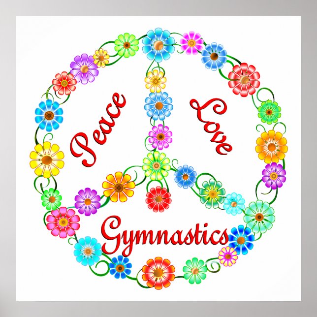 Peace Liebe Gymnastik Poster (Vorne)