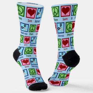 Peace Liebe Haircuts Custom Hair Stylist Weihnacht Socken