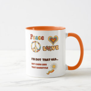 Peace Liebe Hairstyle Tasse