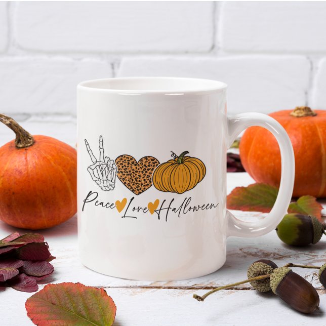 Peace Liebe Halloween Kaffeetasse (Von Creator hochgeladen)