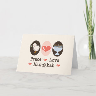 Peace Liebe Hanukkah Grußkarten Feiertagskarte