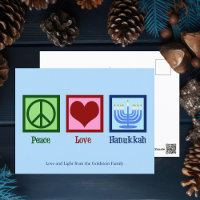 Peace Liebe Hanukkah Niedlich Custom Blue