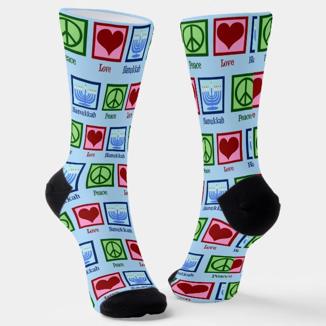Peace Liebe Hanukkah Socken (Gewinkelt)