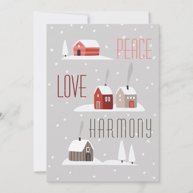 Peace Liebe Harmonie Retro Weihnachtsfeiertag Foto (Vorderseite)