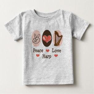 Peace Liebe Harp Baby Romper Baby T-shirt
