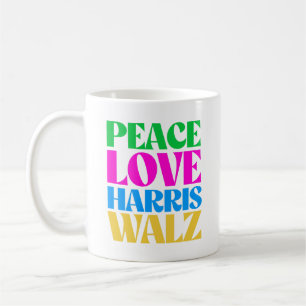 Peace Liebe Harris Walz Kaffeetasse